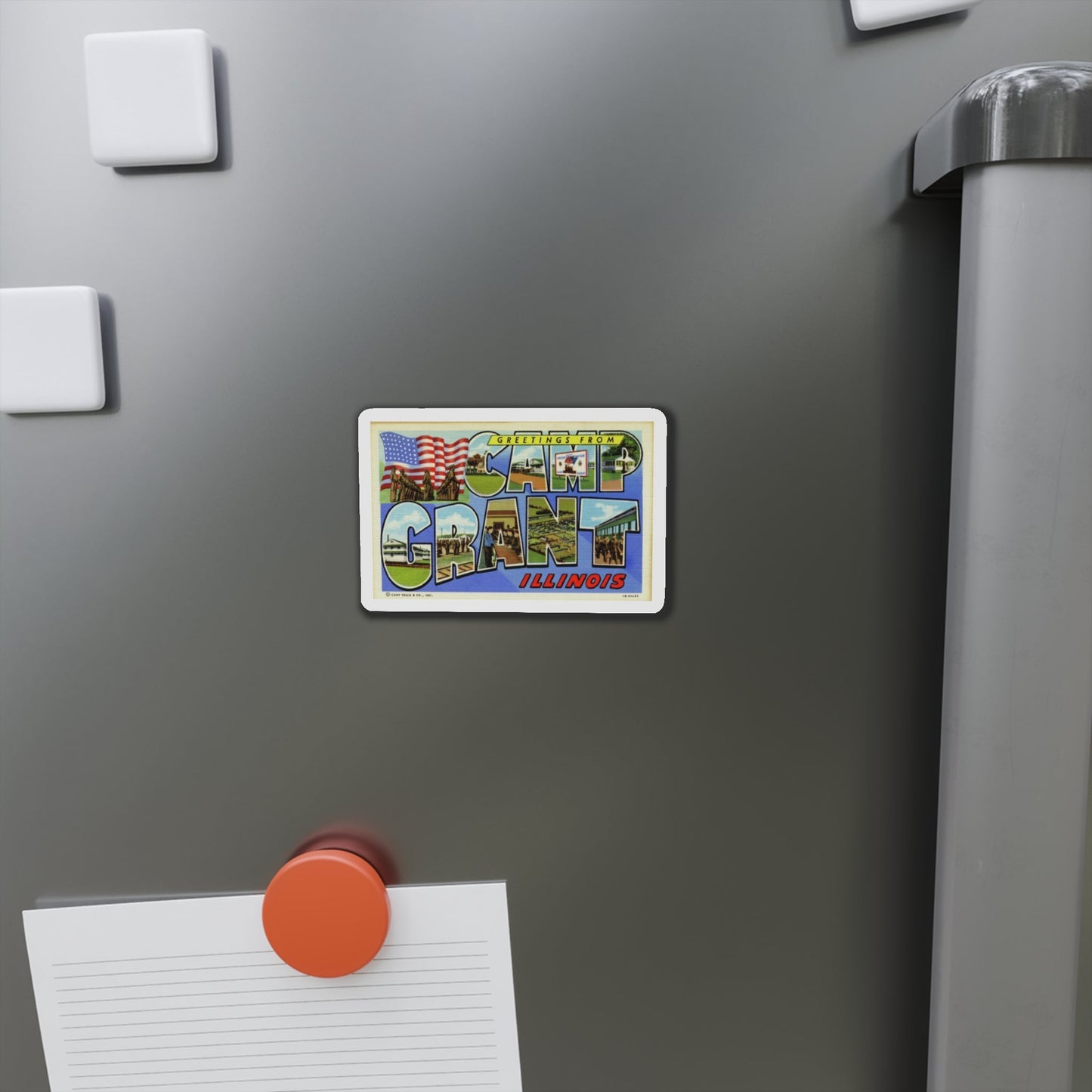 Greetings from Camp Grant Illinois (Greeting Postcards) Die-Cut Magnet-The Sticker Space