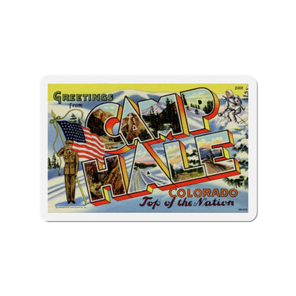 Greetings from Camp Hale Colorado (Greeting Postcards) Die-Cut Magnet-3" x 3"-The Sticker Space