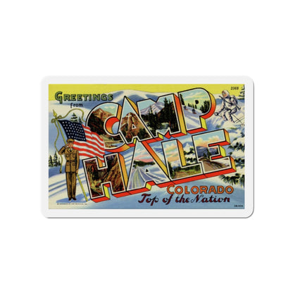 Greetings from Camp Hale Colorado (Greeting Postcards) Die-Cut Magnet-4" x 4"-The Sticker Space