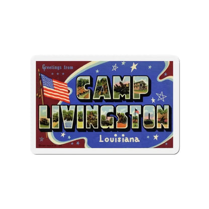 Greetings from Camp Livingston Louisiana (Greeting Postcards) Refrigerator Magnet - The Sticker Space
