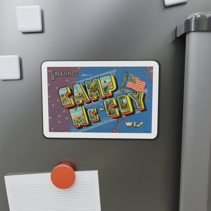 Greetings from Camp McCoy Wisconsin (Greeting Postcards) Die-Cut Magnet-The Sticker Space