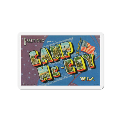 Greetings from Camp McCoy Wisconsin (Greeting Postcards) Die-Cut Magnet-5" x 5"-The Sticker Space