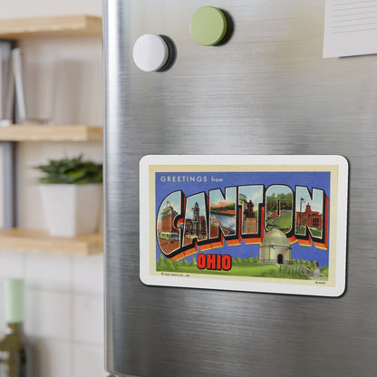 Greetings from Canton Ohio (Greeting Postcards) Die-Cut Magnet-The Sticker Space