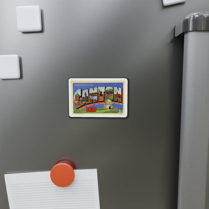 Greetings from Canton Ohio (Greeting Postcards) Die-Cut Magnet-The Sticker Space