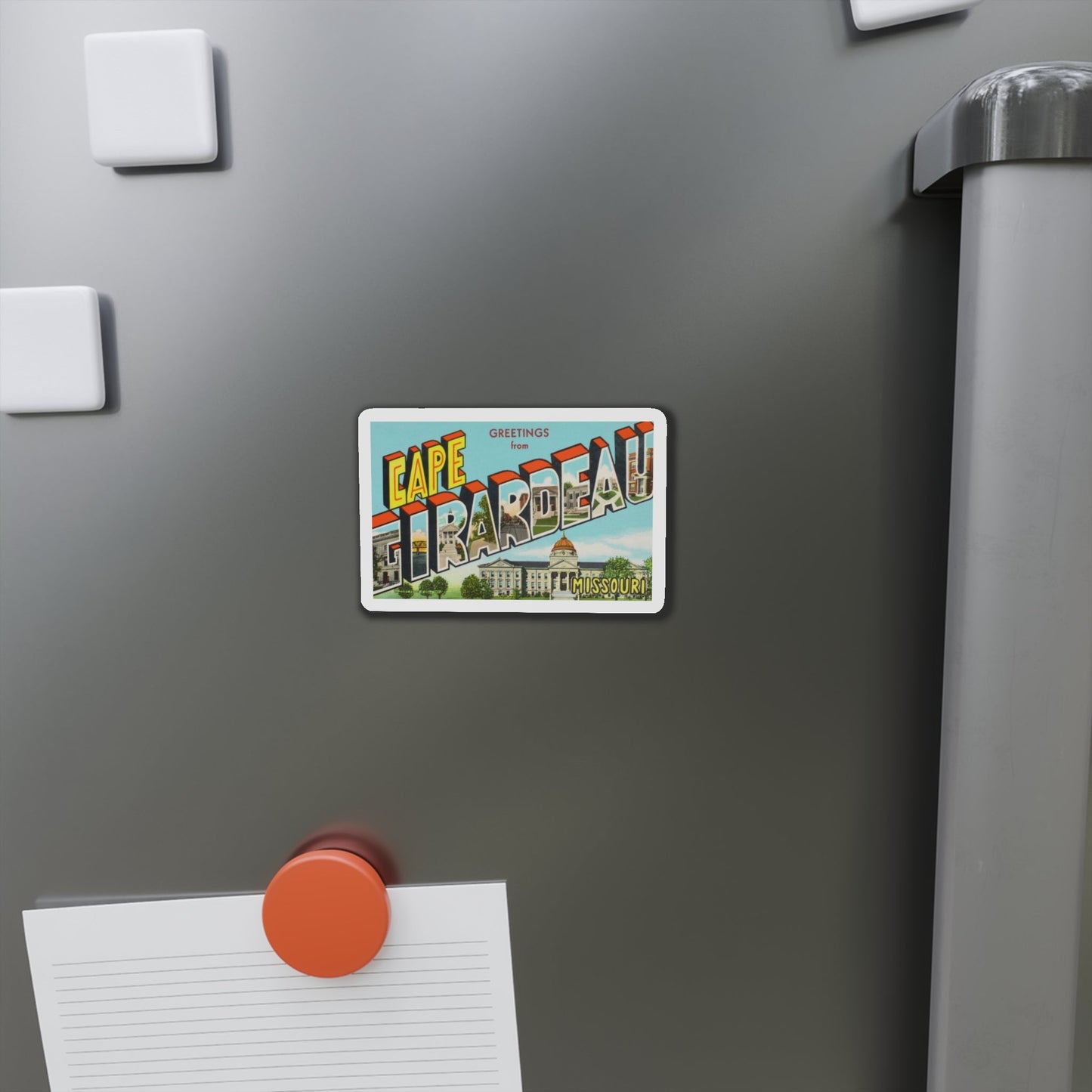 Greetings from Cape Girardeau Missouri (Greeting Postcards) Die-Cut Magnet-The Sticker Space