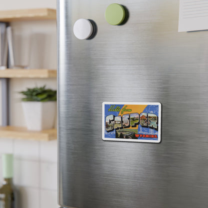 Greetings from Casper Wyoming (Greeting Postcards) Die-Cut Magnet-The Sticker Space