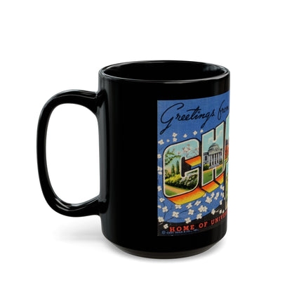 Greetings from Chapel Hill (Greeting Postcards) Black Coffee Mug-The Sticker Space