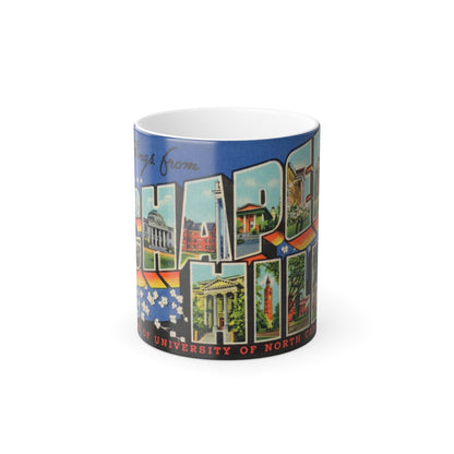 Greetings from Chapel Hill (Greeting Postcards) Color Changing Mug 11oz-11oz-The Sticker Space