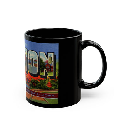 Greetings from Clinton (Greeting Postcards) Black Coffee Mug-The Sticker Space