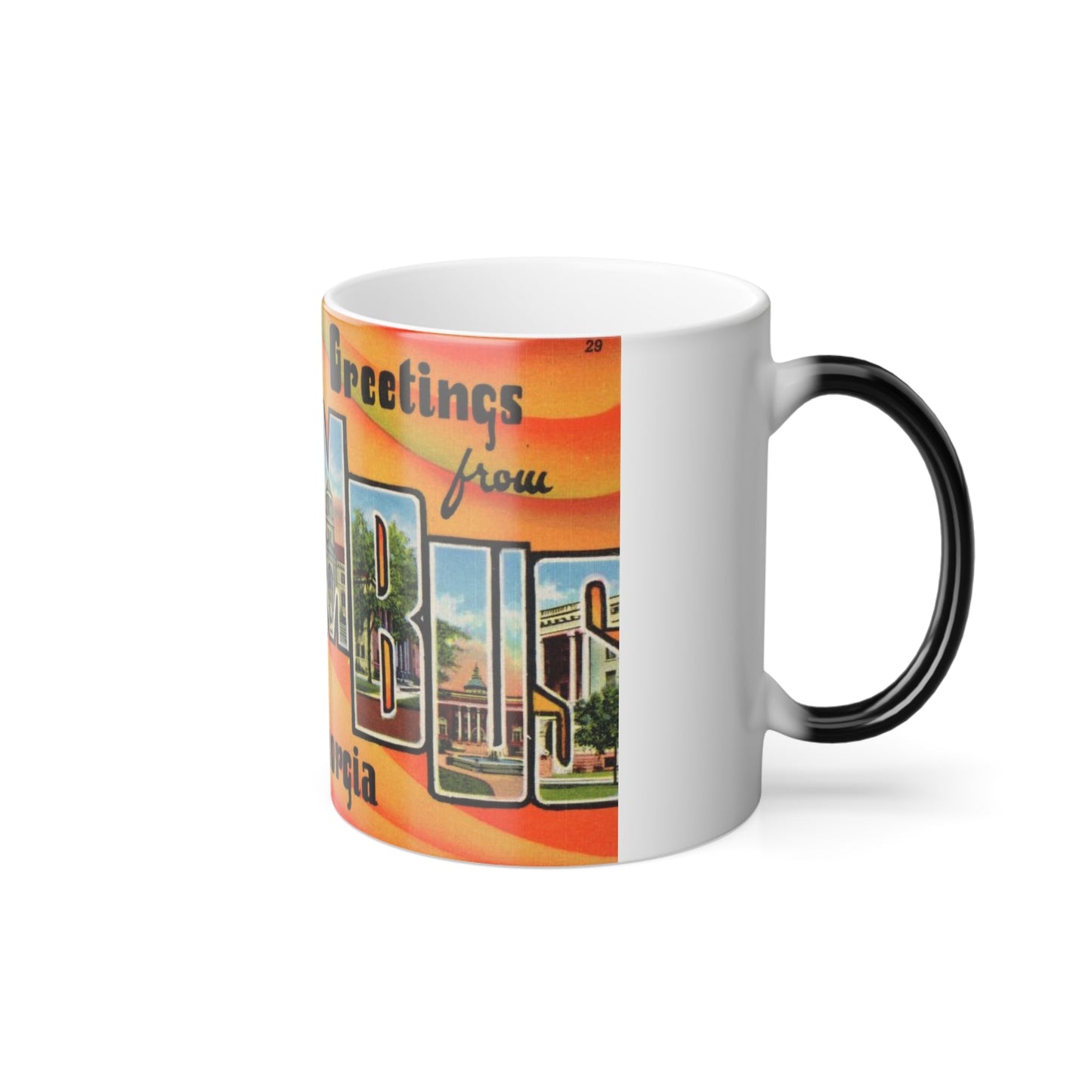 Greetings from Columbus Georgia (Greeting Postcards) Color Changing Mug 11oz-11oz-The Sticker Space
