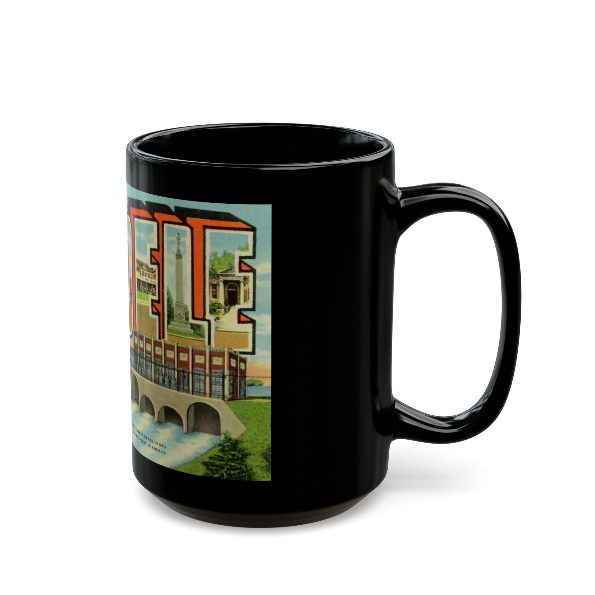 Greetings from Cordele GA (Greeting Postcards) Black Coffee Mug-The Sticker Space