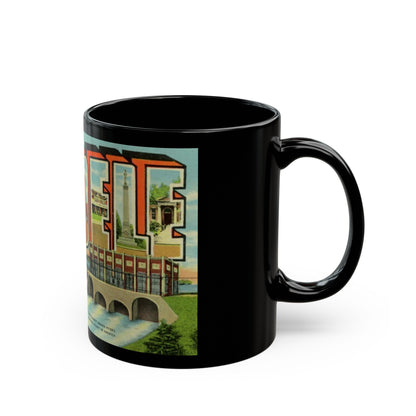 Greetings from Cordele GA (Greeting Postcards) Black Coffee Mug-The Sticker Space