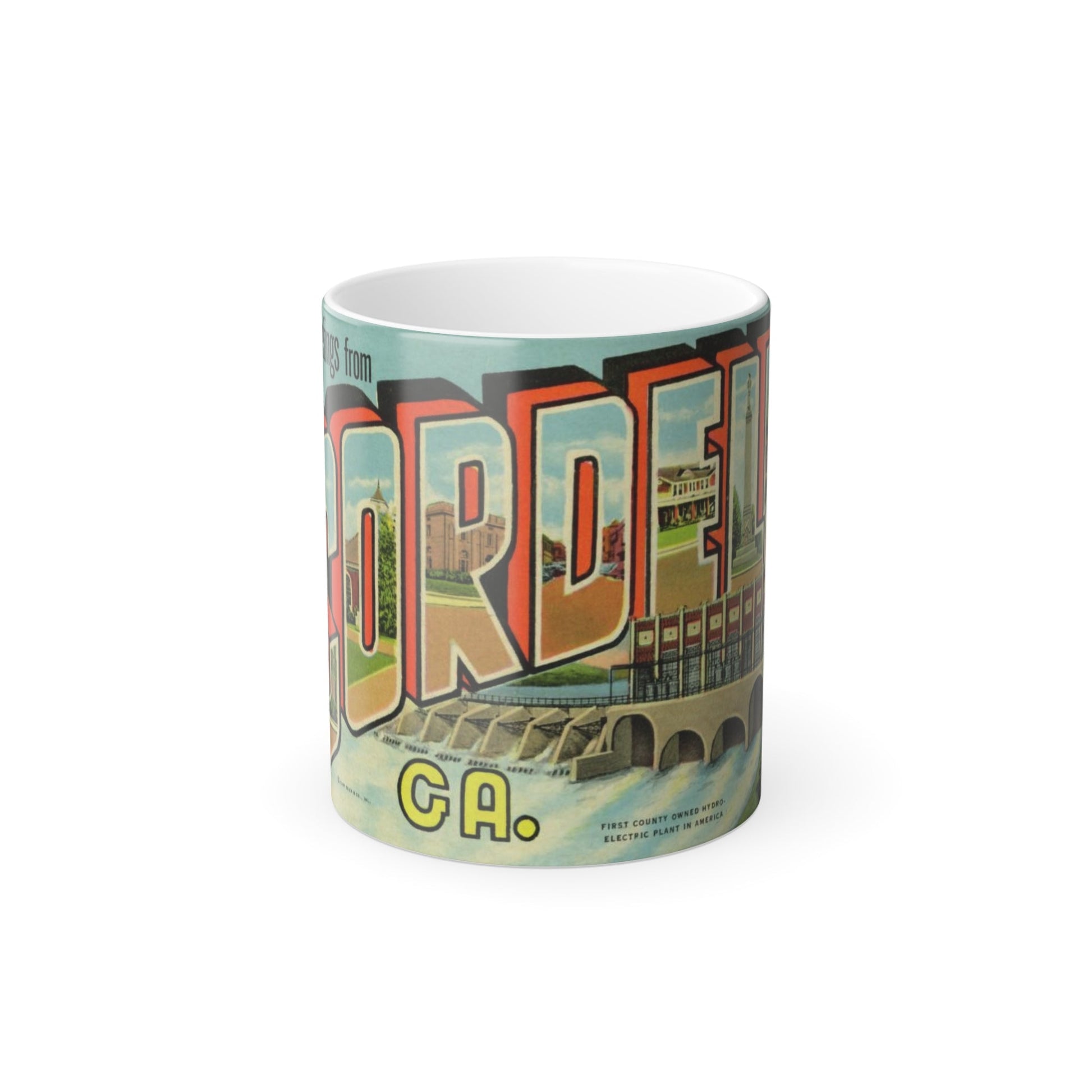 Greetings from Cordele GA (Greeting Postcards) Color Changing Mug 11oz-11oz-The Sticker Space