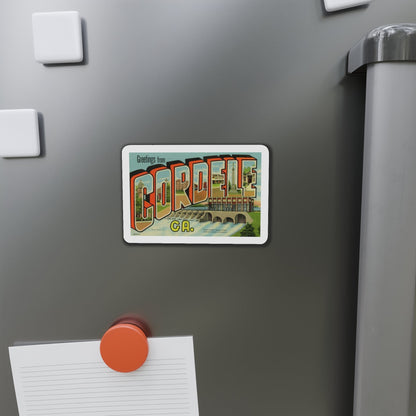 Greetings from Cordele GA (Greeting Postcards) Die-Cut Magnet-The Sticker Space