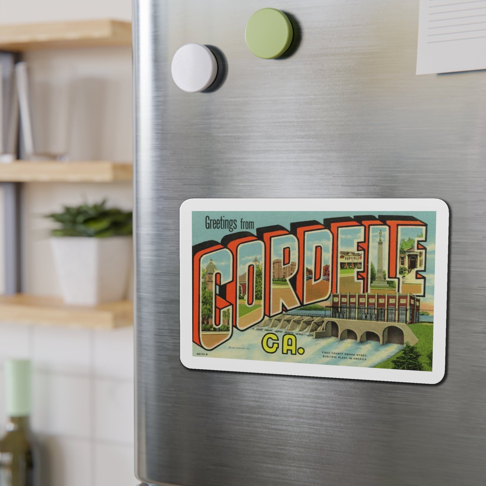 Greetings from Cordele GA (Greeting Postcards) Die-Cut Magnet-The Sticker Space