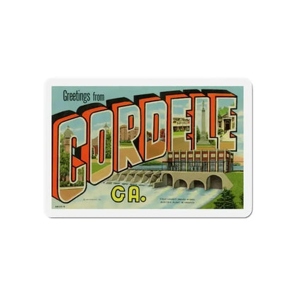 Greetings from Cordele GA (Greeting Postcards) Refrigerator Magnet - The Sticker Space