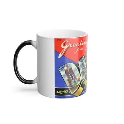 Greetings from Dallas Texas (Greeting Postcards) Color Changing Mug 11oz-11oz-The Sticker Space