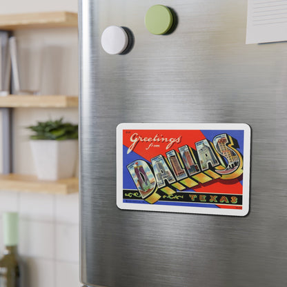 Greetings from Dallas Texas (Greeting Postcards) Die-Cut Magnet-The Sticker Space