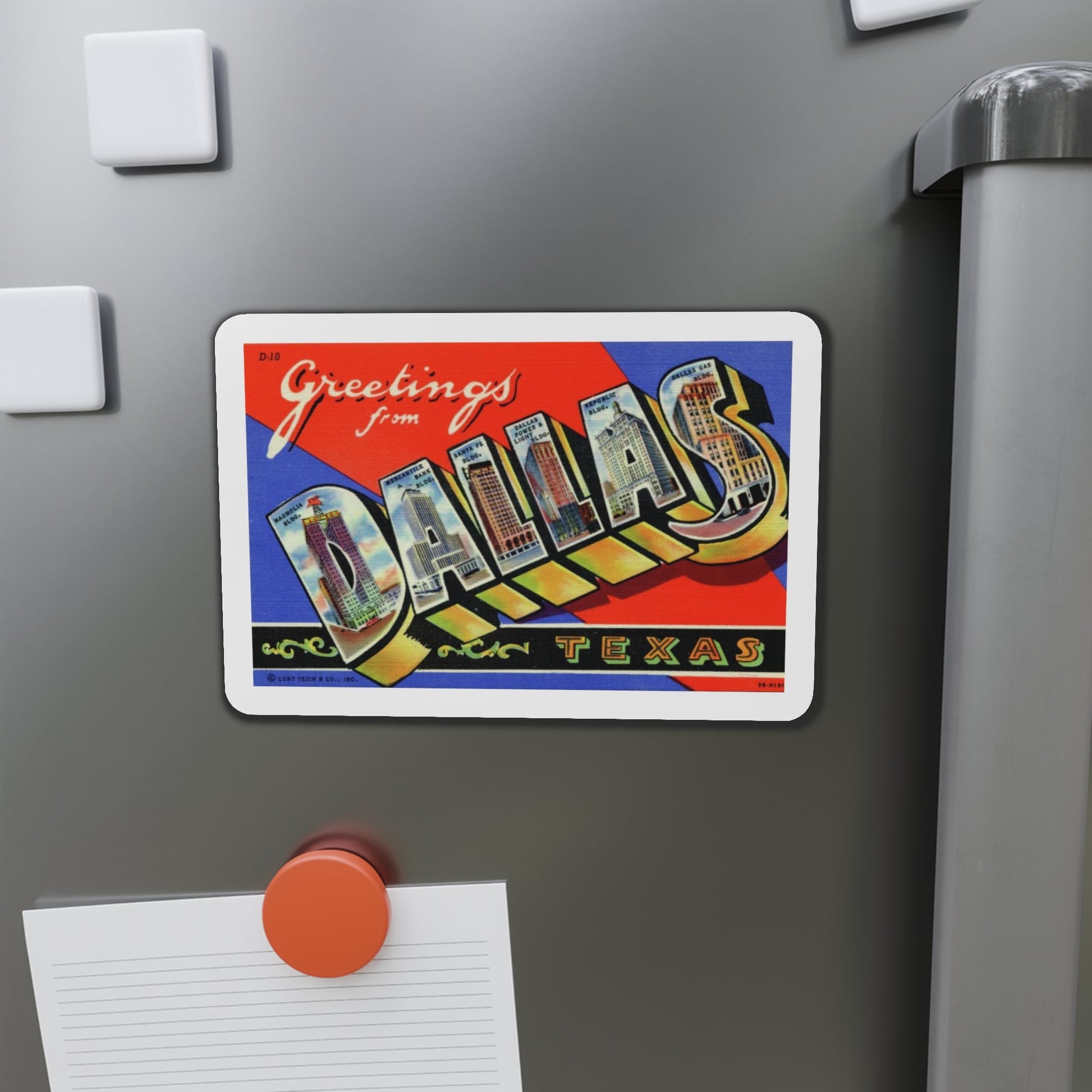 Greetings from Dallas Texas (Greeting Postcards) Die-Cut Magnet-The Sticker Space