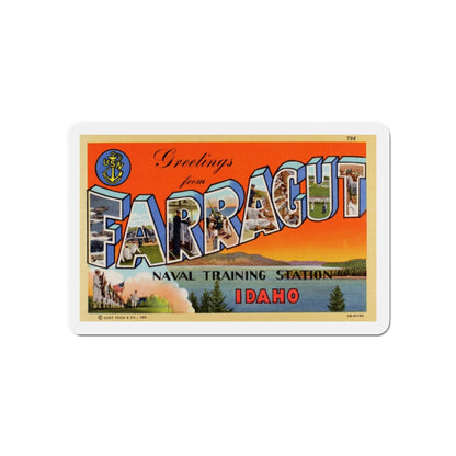 Greetings from Farragut Naval Training Station Idaho (Greeting Postcards) Die-Cut Magnet-6 × 6"-The Sticker Space