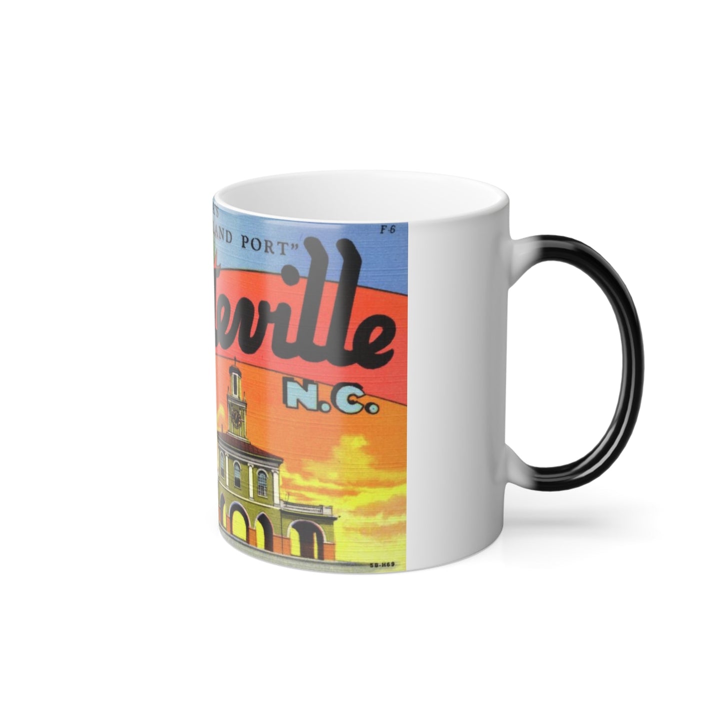 Greetings from Fayetteville N C (Greeting Postcards) Color Changing Mug 11oz-11oz-The Sticker Space