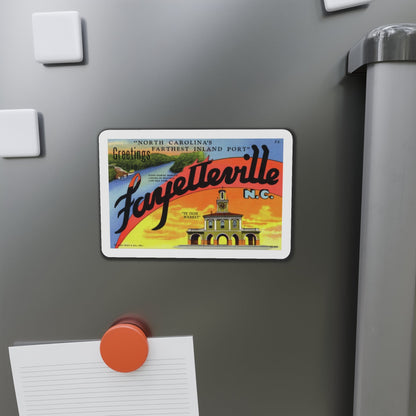 Greetings from Fayetteville NC (Greeting Postcards) Die-Cut Magnet-The Sticker Space