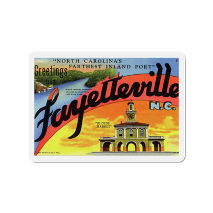 Greetings from Fayetteville NC (Greeting Postcards) Die-Cut Magnet-2" x 2"-The Sticker Space