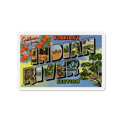 Greetings from Florida's Indian River Section (Greeting Postcards) Die-Cut Magnet-4" x 4"-The Sticker Space