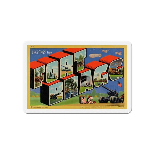 Greetings from Fort Bragg NC v2 (Greeting Postcards) Refrigerator Magnet 6 Inch - The Sticker Space