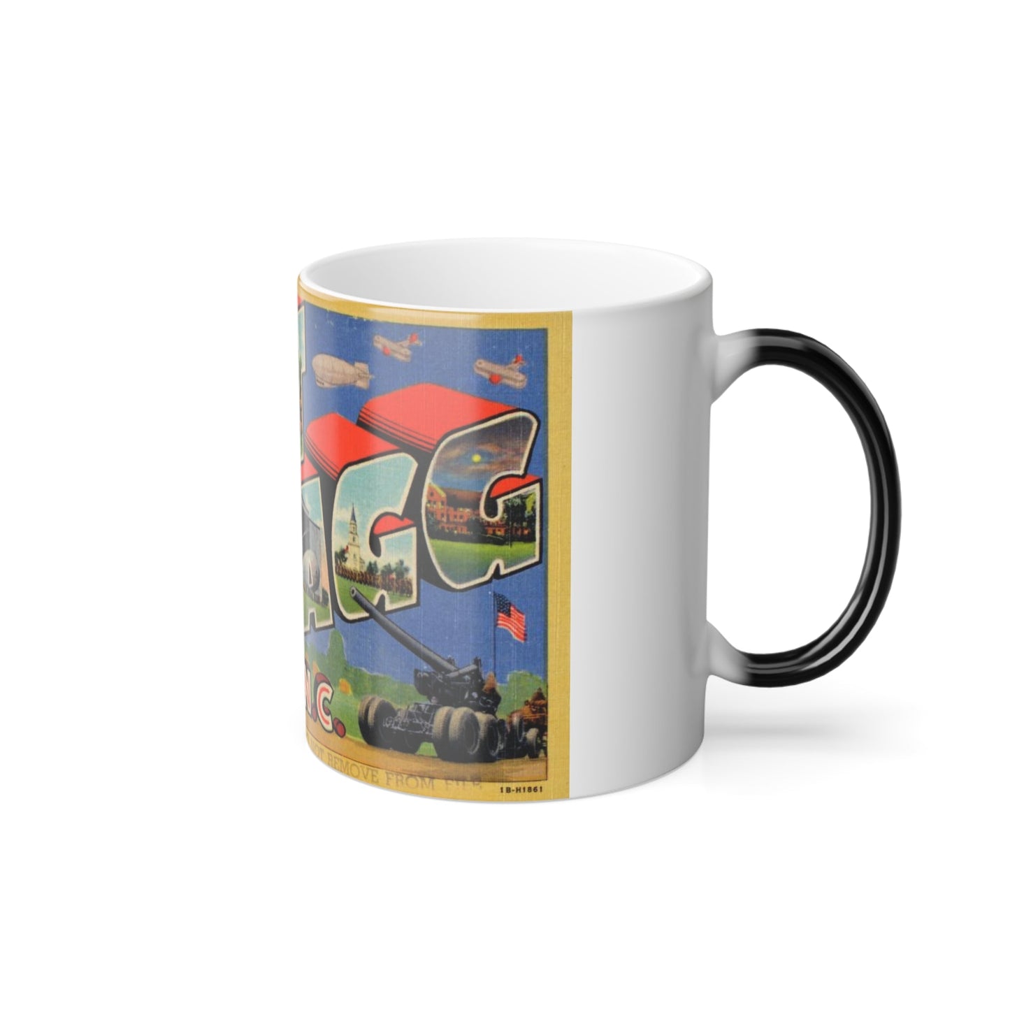 Greetings from Fort Bragg NC_1 (Greeting Postcards) Color Changing Mug 11oz-11oz-The Sticker Space