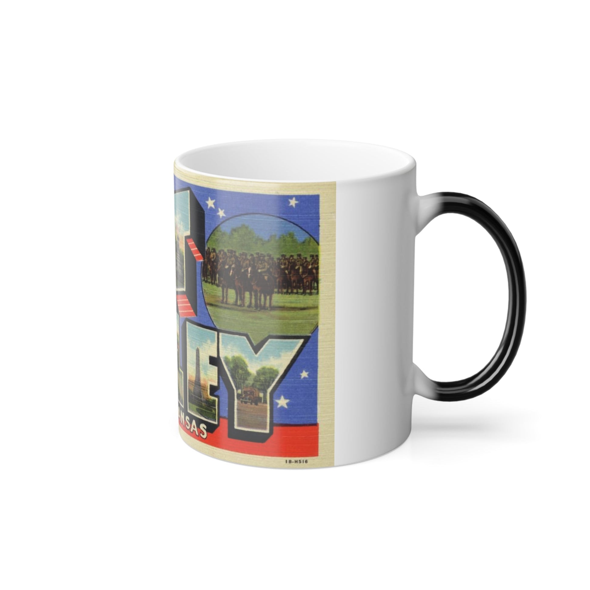 Greetings from Fort Riley Kansas (Greeting Postcards) Color Changing Mug 11oz-11oz-The Sticker Space