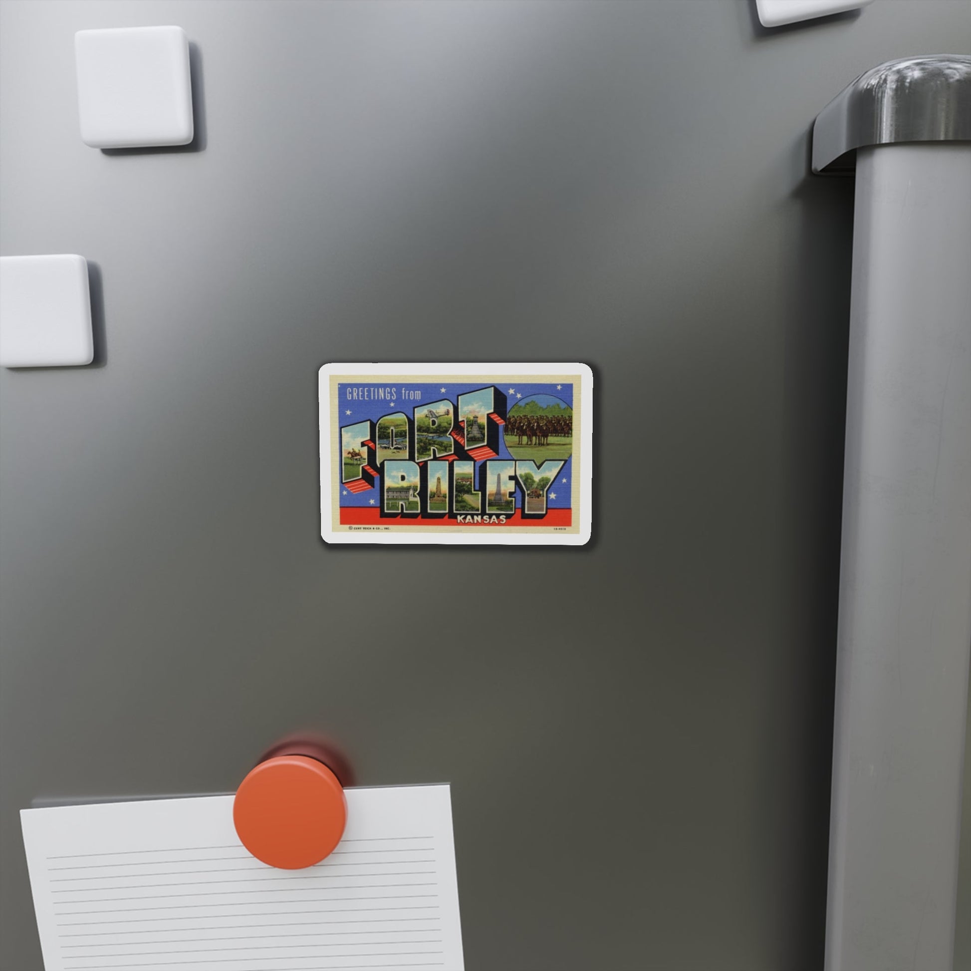 Greetings from Fort Riley Kansas (Greeting Postcards) Die-Cut Magnet-The Sticker Space