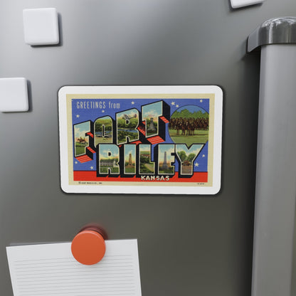 Greetings from Fort Riley Kansas (Greeting Postcards) Die-Cut Magnet-The Sticker Space