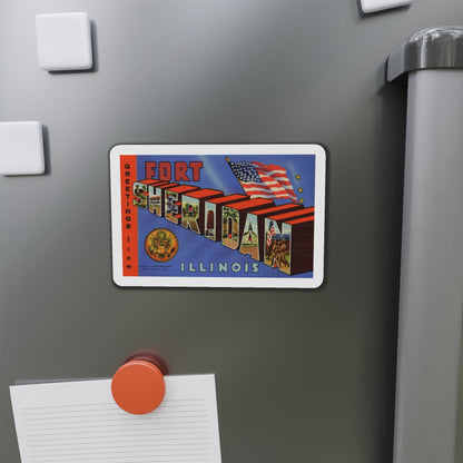 Greetings from Fort Sheridan Illinois (Greeting Postcards) Die-Cut Magnet-The Sticker Space