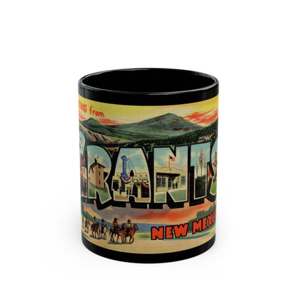 Greetings from Grants New Mexico (Greeting Postcards) Black Coffee Mug-11oz-The Sticker Space