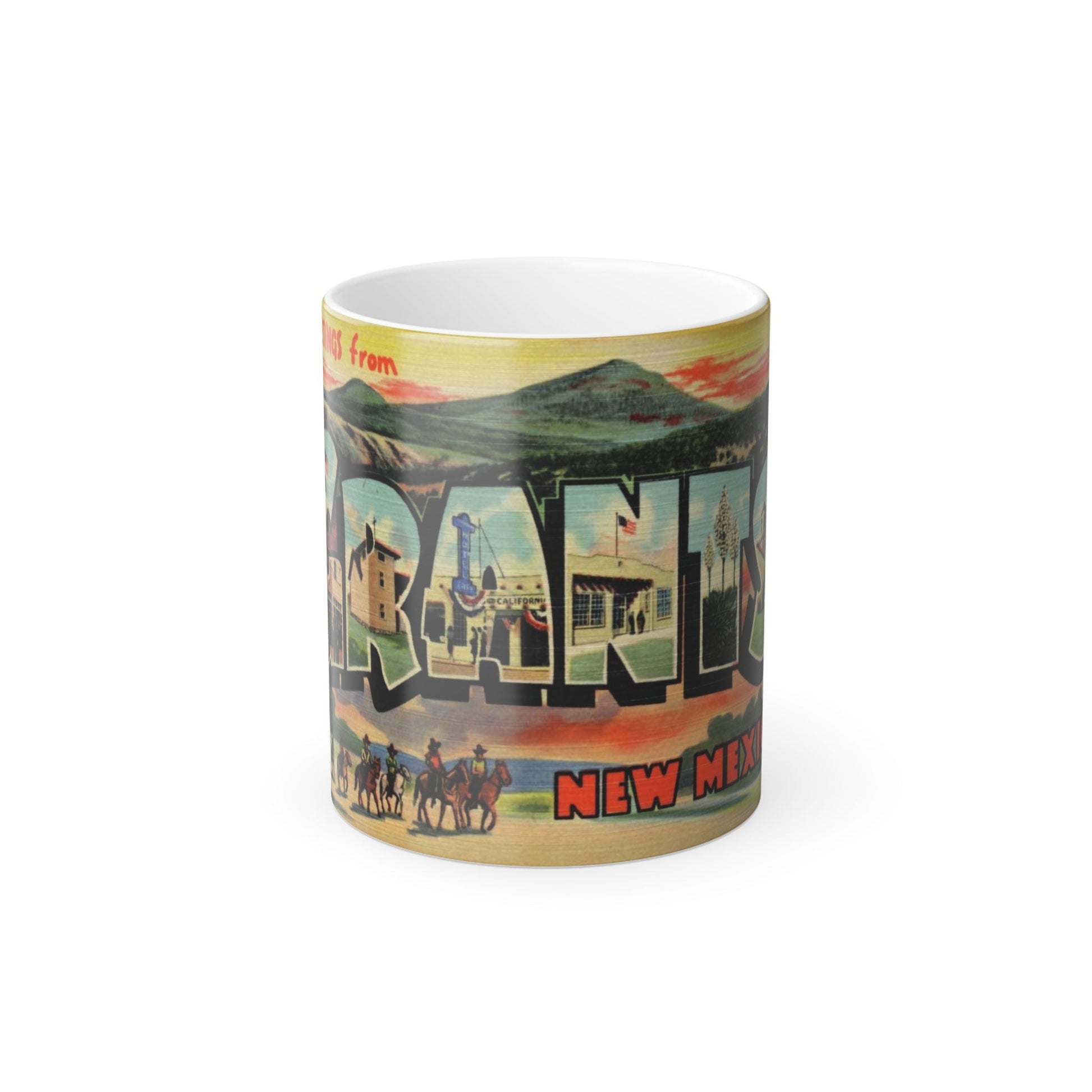 Greetings from Grants New Mexico (Greeting Postcards) Color Changing Mug 11oz-11oz-The Sticker Space