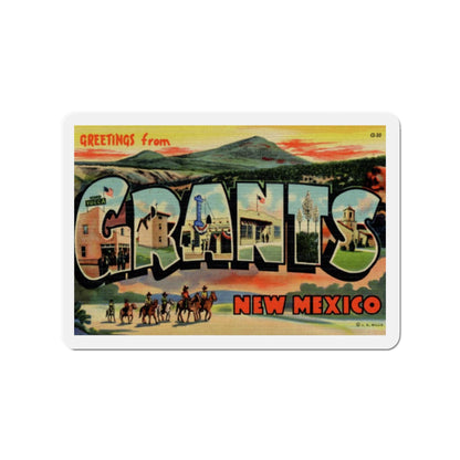 Greetings from Grants New Mexico (Greeting Postcards) Die-Cut Magnet-2" x 2"-The Sticker Space