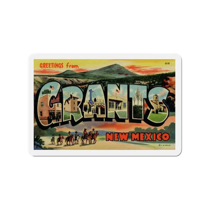Greetings from Grants New Mexico (Greeting Postcards) Refrigerator Magnet 3 Inch - The Sticker Space