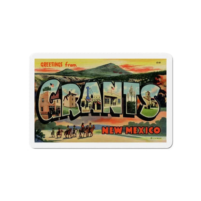 Greetings from Grants New Mexico (Greeting Postcards) Refrigerator Magnet 5 Inch - The Sticker Space