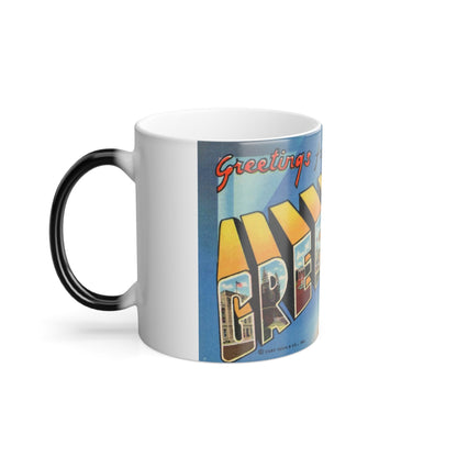 Greetings from Greensboro NC (Greeting Postcards) Color Changing Mug 11oz-11oz-The Sticker Space