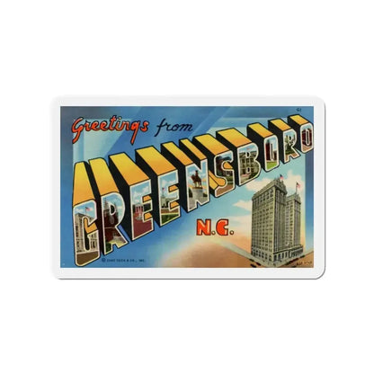 Greetings from Greensboro NC (Greeting Postcards) Refrigerator Magnet - The Sticker Space