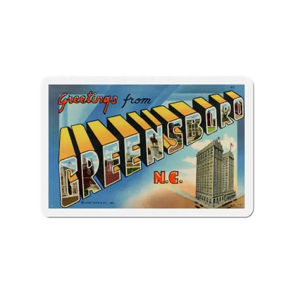 Greetings from Greensboro NC (Greeting Postcards) Refrigerator Magnet - The Sticker Space