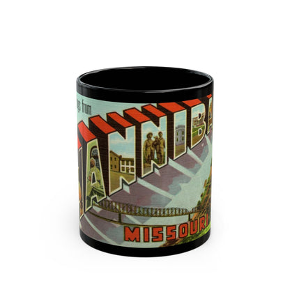 Greetings from Hannibal Missouri (Greeting Postcards) Black Coffee Mug-11oz-The Sticker Space