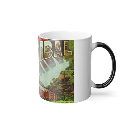 Greetings from Hannibal Missouri (Greeting Postcards) Color Changing Mug 11oz-11oz-The Sticker Space