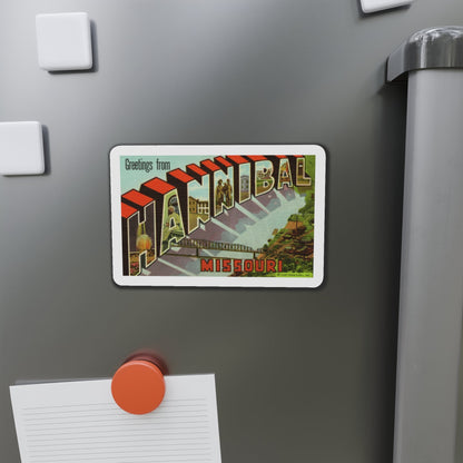 Greetings from Hannibal Missouri (Greeting Postcards) Die-Cut Magnet-The Sticker Space