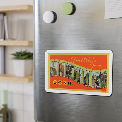 Greetings from Hartford Connecticut (Greeting Postcards) Die-Cut Magnet-The Sticker Space