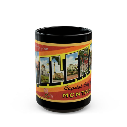 Greetings from Helena (Greeting Postcards) Black Coffee Mug-15oz-The Sticker Space