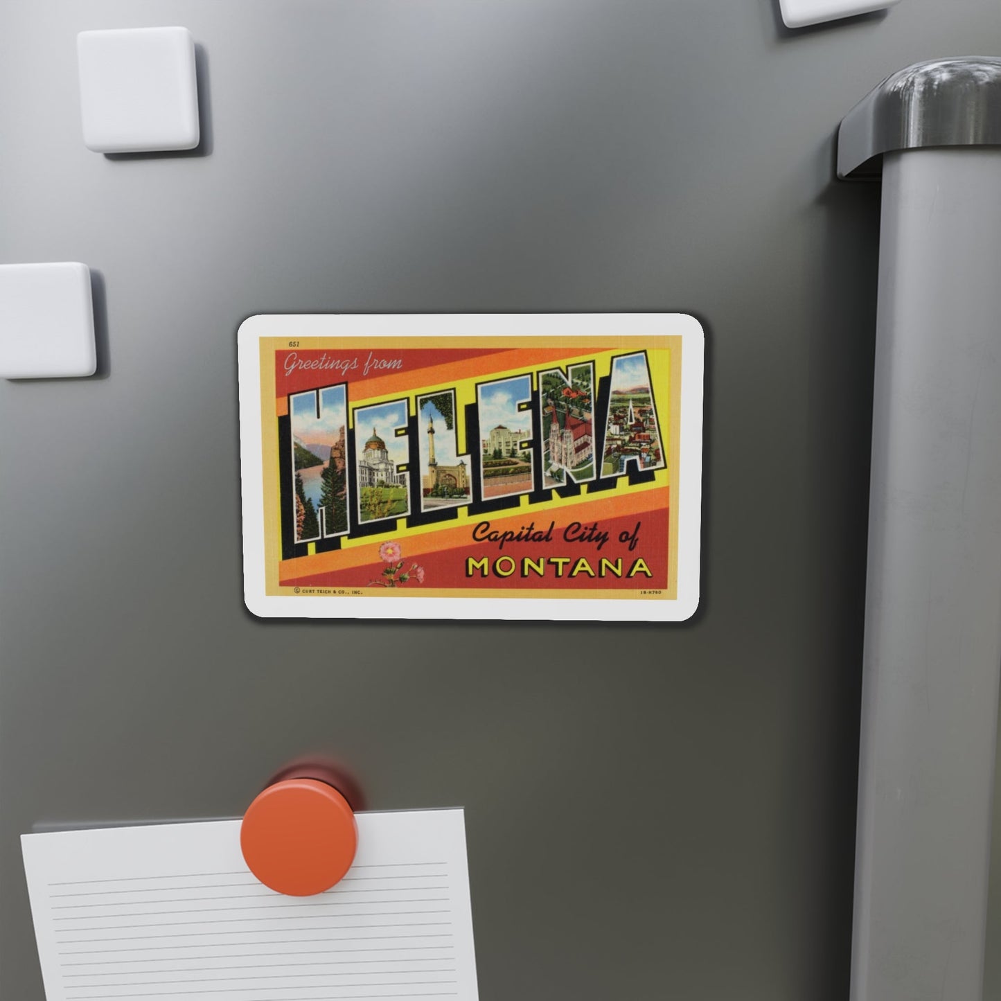 Greetings from Helena (Greeting Postcards) Die-Cut Magnet-The Sticker Space