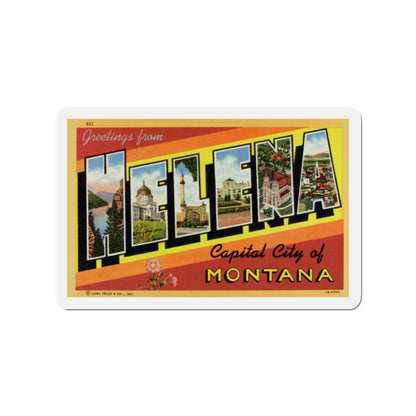 Greetings from Helena (Greeting Postcards) Die-Cut Magnet-3" x 3"-The Sticker Space