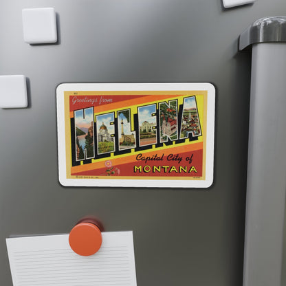 Greetings from Helena (Greeting Postcards) Die-Cut Magnet-The Sticker Space